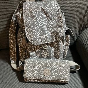 Kipling backpack and wallet
